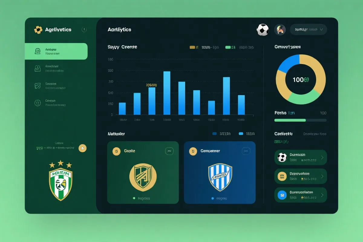 球队对比数据看板示意图